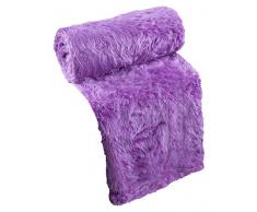 Funda de almohada de 45 x 45 peludos suave de largo de pelo Zottel - fundas de almohada larga de flor - Zottel - Funda de almohada de 45 x 45 con aspecto de madera de colour rojo con estampado de colour morado