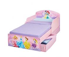 Princesas Disney 516DSN - Cama infantil con espacio de almacenamiento debajo de la cama, color rosa