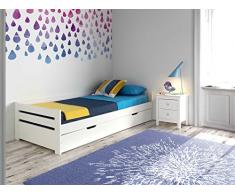 Cama nido Elena 90X190 madera maciza en Blanco