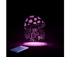 Aloka SleepyLight-Lámpara nocturna en forma de champiñón Vénéneux con mando a distancia, para niños