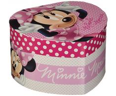 Joyero con forma de corazón y música, diseño de Minnie Mouse