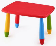 Mesa infantil desmontable, Rectangular, para niños Roja
