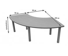 Mobeduc 600555H143 - Mesa infantil 1/4 de aro, talla 3, madera, color haya y azul lavanda