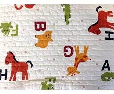 Colcha bouti infantil microfibra estampada modelo Farm - cama 90 - medida 180x270