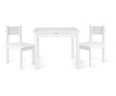 New Mesa y sillas para niños, 2 Sillas 1 Mesa + color blanco