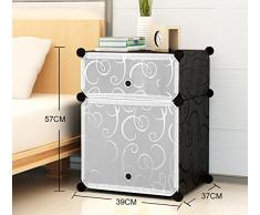Global-DIY Gabinete de cabecera simple Simple y moderno Mini armario de resina creativa Armarios de almacenamiento ensamblado con puertas, mesita de noche para niños ( Tamaño : 39*37*57cm-#1 )