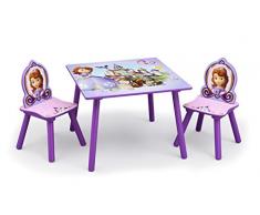 Delta Kids - Mesa infantil (madera, 60 x 60 cm, con 2 sillas) Sofia the First