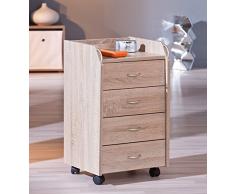 Links 19300100 - Cajonera con ruedas (roble Sonoma, piezas metálicas)
