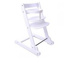 Trona Plegable con bandeja Ibaby Evo. Color Blanco. (Cojín y respaldo).