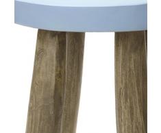 Mesa auxiliar Mesita de noche Mesa de madera azul natural taburete para niños Vintage Mesa de salón mesa + Magnífico librum® Flyer