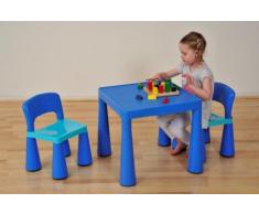 Liberty House - Juego de mesa y 2 sillas infantiles, cloro azul