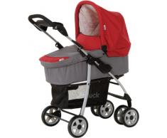 Hauck Shopper Trio Set - Carrito con capazo y grupo 0+, color gris/rojo