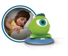 Philips Disney - Lámpara de mesa LED, luz de guía portátil, diseño SoftPal Mike, color verde