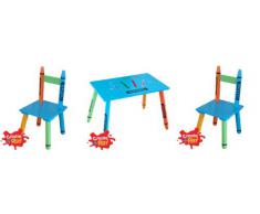 Para niños de madera sólida sillas y juego de mesa - Muebles de ceras de niños en forma de cubo para Roos m