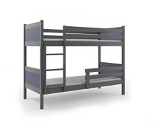 LITERA INFANTIL 200X90 "RINO" GRIS (LOS PANELES EN VARIOS COLORES) (gris)