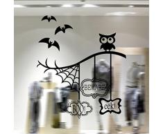 GYMNLJY Pegatinas de pared Halloween hogar decoración ventana etiqueta niños dormitorio pared etiqueta composición tipográfica , 58*44cm