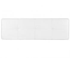 Studio Decor Deva - Cabecero de cama juvenil tapizado en polipiel, 115 x 50 x 3,5 cm, color blanco