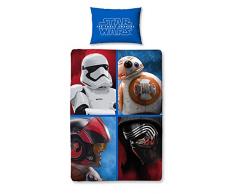 Sahinler/Star Wars Lucas Film Disney 22010031 – Juego de cama (funda de edredón de 140 x 200 cm y funda de almohada de 63 x 63 cm, polialgodón), color azul