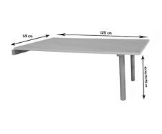 Mobeduc 600501AH133 - Mesa infantil abatible, 120 x 65 cm, talla 3, madera, color haya y verde manzana