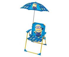 Fun House 712208 Silla con sombrilla infantil, color azul/amarillo, 39 x 39 x 53 cm