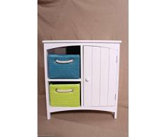 Shabby Chic. Moderno Armario auxiliar mesa auxiliar Niños Armario 2 colores cesta cajones Armario compartimento