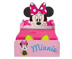 Hello Home 509MIZ - Cama infantil con espacio de almacenamiento debajo de la cama con diseño de Minnie Mouse, color rosa