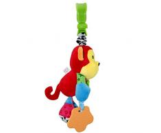 Happy cherry - Juguetes Musicales Colgantes para cochecitos cunas de Peluche Animal Infantil para Arrastrar con Sonidos Mordedor para Bebés recién nacidos Niños niñas - Mono