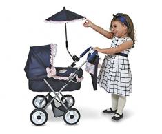 Decuevas Toys - Muñeca Classic Romantic, coche plegable, con bolso y sombrilla, 38x60x65 cm