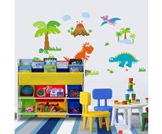 Songmics Estantería infantil para juguetes libros Librería de 3 niveles con 6 cajones GKR03W