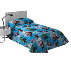 Export Trading Disney - Colcha de coprileto con diseño The Avengers, 260 x 180 cm