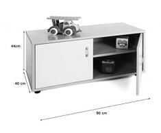 Mobeduc 600102HPS10 - Mueble infantil superbajo/armario con 2 estantes, madera, color haya y rojo cereza, 90 x 40 x 44 cm