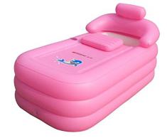 Intime Plegable Inflable Gruesas Adultos Calientes Bañera, Niños Piscina Inflable, Rosa