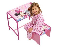 Disney 472MIZ - Juego de escritorio y taburete infantil con diseño de Minnie Mouse, color rosa