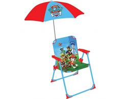 Fun House 712500 Pat Patrouille silla plegable con sombrilla para niños acero azul 38 x 8 x 50 cm