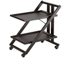 Arredamenti Italia 570 GIMMY carrito para servir de madera de haya wengué 75 x 78 x 51 cm