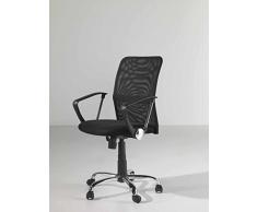 Eurosilla Columbia - Silla de escritorio, 92 x 56 x 60 cm, color negro