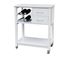 Premier Housewares - Carrito auxiliar de cocina (86 x 70 x 40 cm, chapado), color blanco