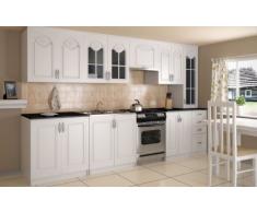 Cocina completa de 3 M20 Dina blanca con molduras (moderno y contemporáneo