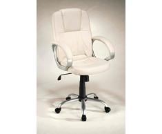 Eurosilla Standford - Silla de escritorio, 112 x 55 x 60 cm, color blanco