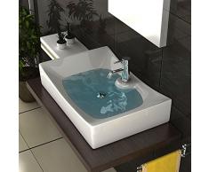 Diseño Lavabo Sin Rebosadero – – Lavabo con Nano – Cerámica Platillos Lotus Efecto – Lavabo – Baño Muebles