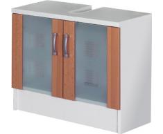 Posseik 5416 33 Nizza - Armario Para Pila De Lavabo, Imitación Blanco Y Haya