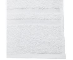 ZOLLNER® Juego de 2 toallas de ducha / toallas de baño / toallas de cuerpo de rizo 70x140 cm blancas, 100% algodón, del especialista el textiles para hostelería y gastronomía, Serie "Amalfi"
