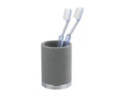 Wenko 18724100 Casone - Vaso portacepillos de polirresina (7 x 10 cm), efecto piedra