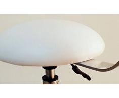 Edelweiss Beauty taburete BLANCO giratorio altura ajustable cormado tapizado de PU anti-manchas (blanco)