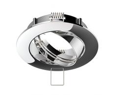 parlat LED spot empotrable en el techo, crómico, redondo, giratorio, GU10 4,5W 340lm blanca cálida