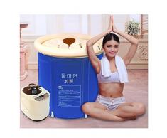 Sauna Baño doble plegable barril baño barril adulto bañera bañeras de aire , blue , 75*75cm