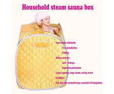 FACAI888 Natood Khan Steam Box Inicio Steam Sauna Caja Inicio Stream Room Fumigación Máquina Sweat Box Plegable Single Power 1000W Tamaño ajustable 80 * 90 * 100cm , light powder