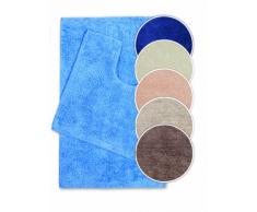 William Armes Dandy - Juego de alfombras para ducha y WC, color crema