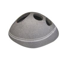 Ridder 229902070-350 - Juego de accesorios para baño, escobilla, dispensador de jabón, recipiente y soporte para cepillos de dientes, color gris