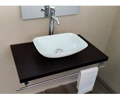 Lavabo/soprapiano/lavabo baño de apoyo de cristal de color blanco rectangular